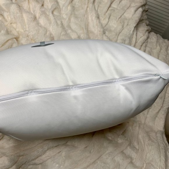 White Martini Throw Pillow 16 x 16 - Picture 4 of 4